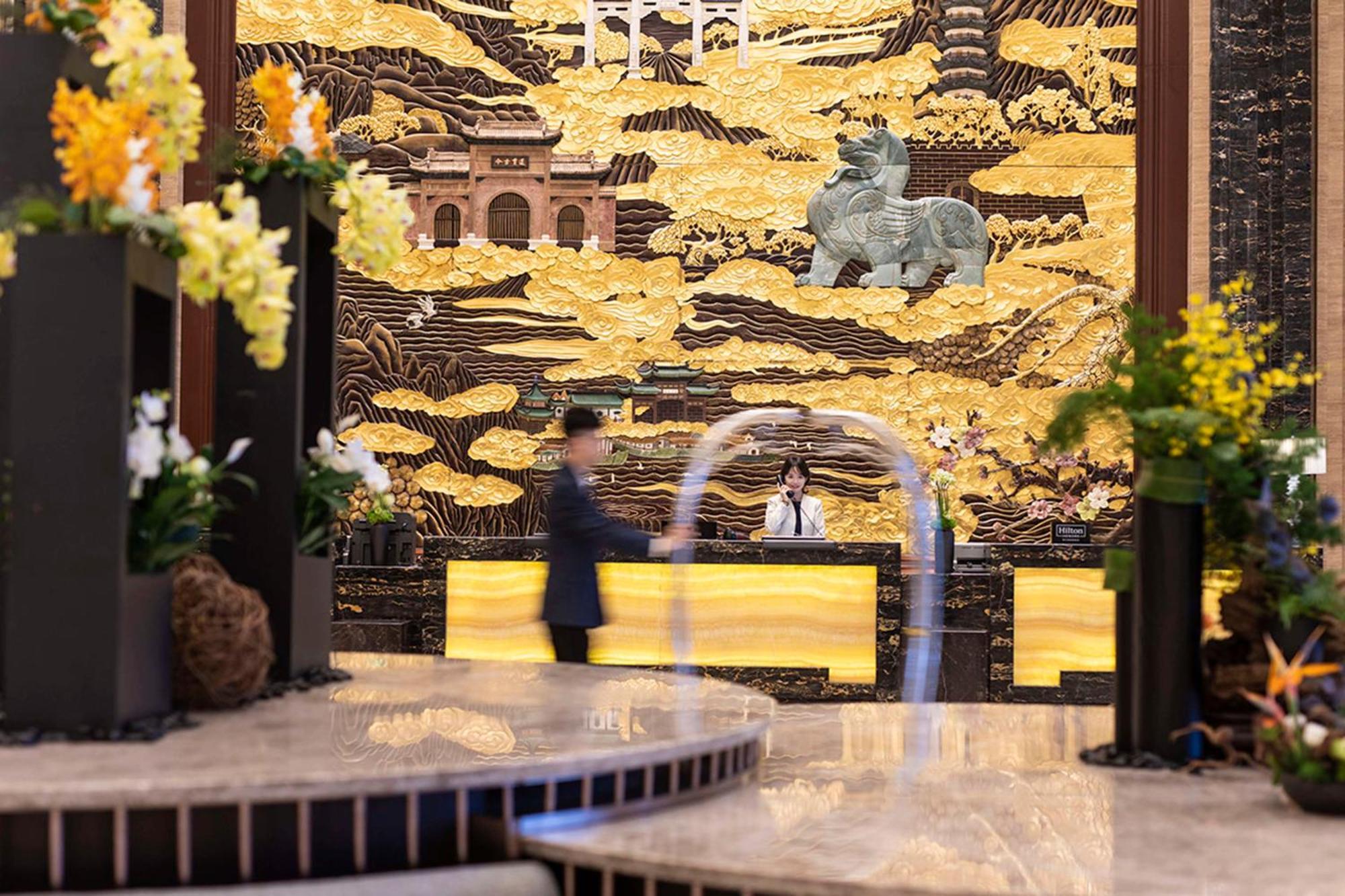 Hilton Nanjing Nanquim Exterior foto